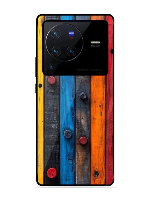 Rainbow Plank Glossy Soft Edge Case for Vivo X80 Pro Chachhi