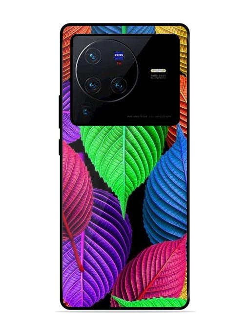 Rainbow Leaf Symphony Glossy Soft Edge Case for Vivo X80 Pro Chachhi