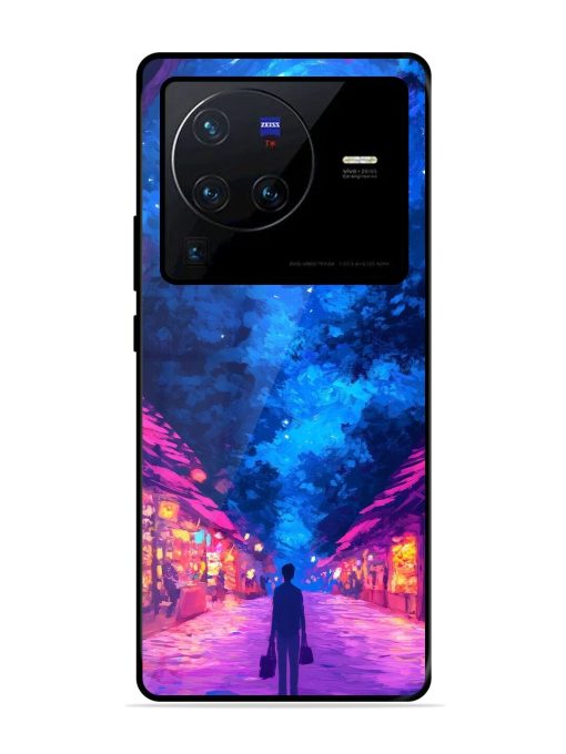 Neon Nightscape Glossy Soft Edge Case for Vivo X80 Pro Chachhi