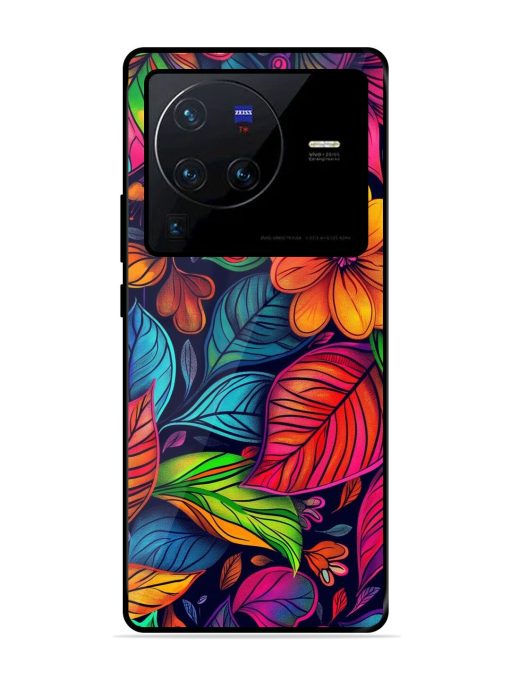 Rainbow Of Blooms Glossy Soft Edge Case for Vivo X80 Pro Chachhi