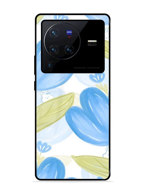 Bunny'S Blue Garden Glossy Soft Edge Case for Vivo X80 Pro Chachhi