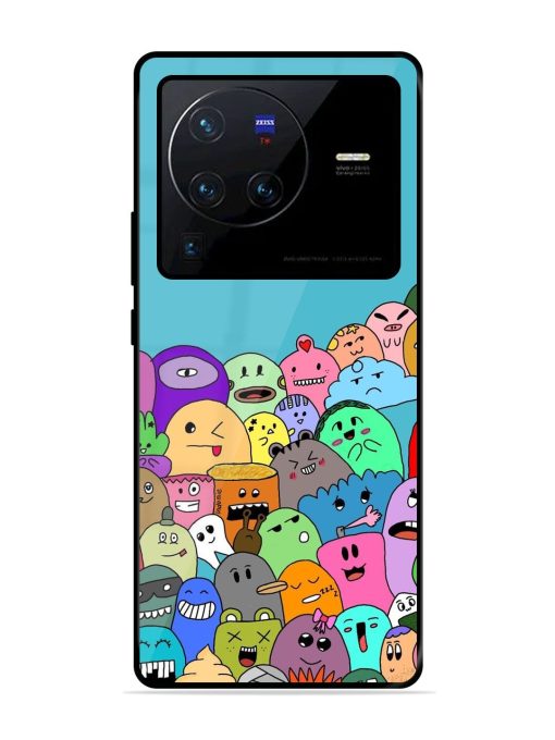 Monster Mash Glossy Soft Edge Case for Vivo X80 Pro Chachhi