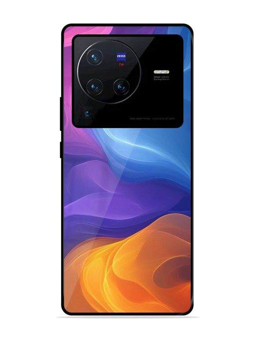 Cosmic Currents Glossy Soft Edge Case for Vivo X80 Pro Chachhi