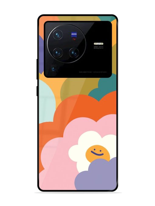 Happy Flower Power Glossy Soft Edge Case for Vivo X80 Pro Chachhi