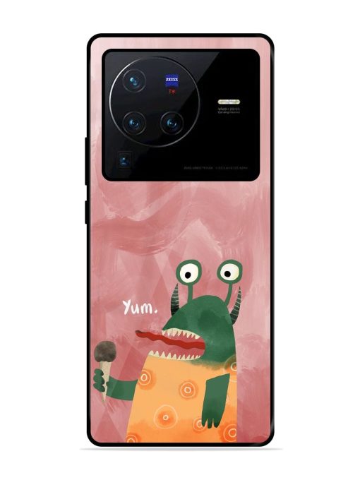 Hungry Monster Glossy Soft Edge Case for Vivo X80 Pro Chachhi