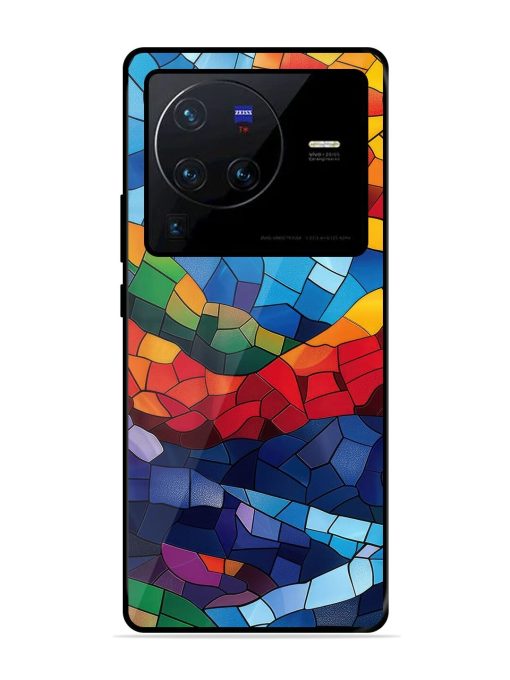 Mosaic Sunset Glossy Soft Edge Case for Vivo X80 Pro Chachhi