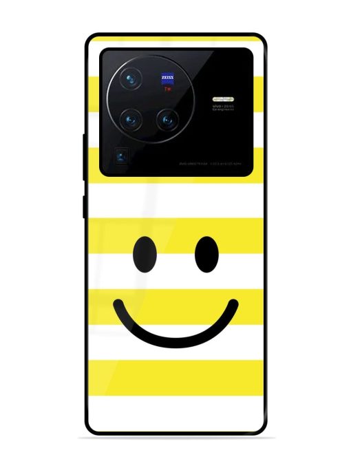 Smiling Stripes Glossy Soft Edge Case for Vivo X80 Pro