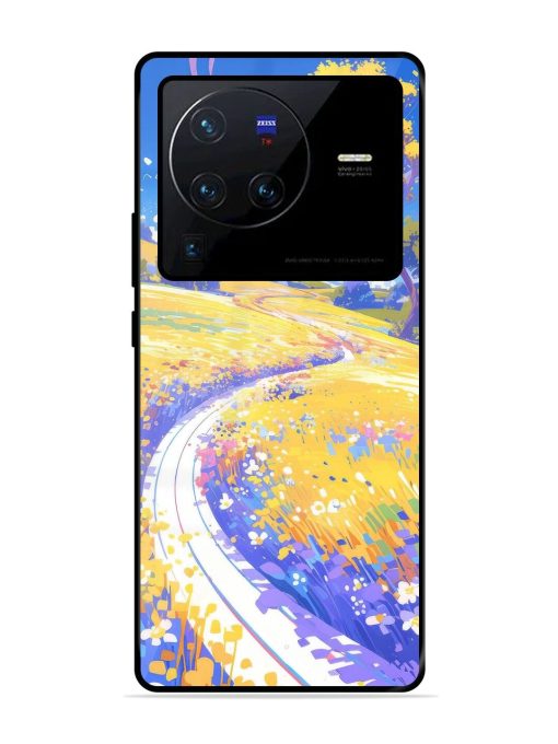 Vibrant Spring Meadow Glossy Soft Edge Case for Vivo X80 Pro Chachhi