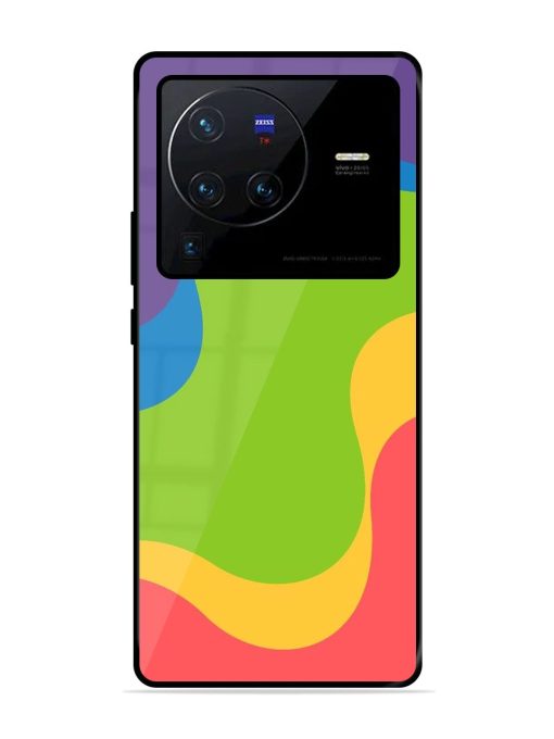 Wavy Rainbow Wonderland Glossy Soft Edge Case for Vivo X80 Pro Chachhi