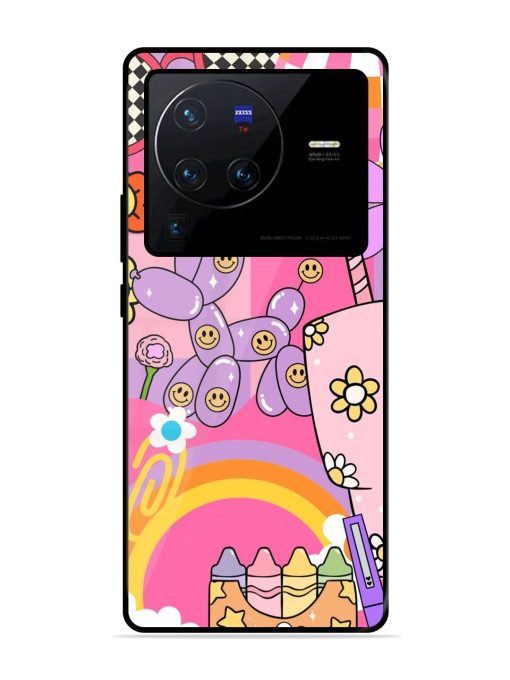 Whimsical Y2K Chaos Glossy Soft Edge Case for Vivo X80 Pro Chachhi