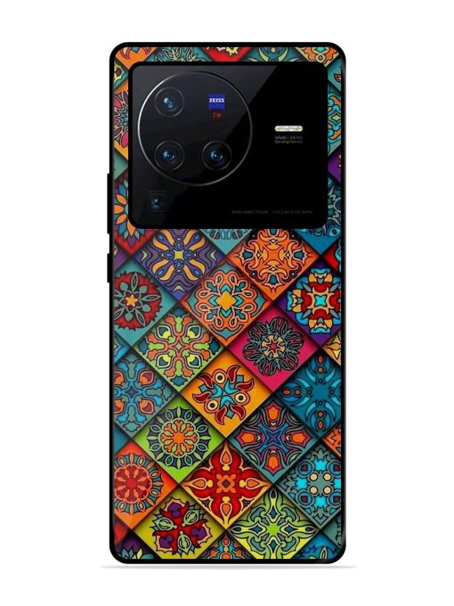 Patchwork Mandala Mosaic Glossy Soft Edge Case for Vivo X80 Pro Chachhi