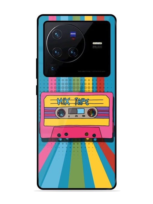 Retro Cassette Tapes Glossy Soft Edge Case for Vivo X80 Pro