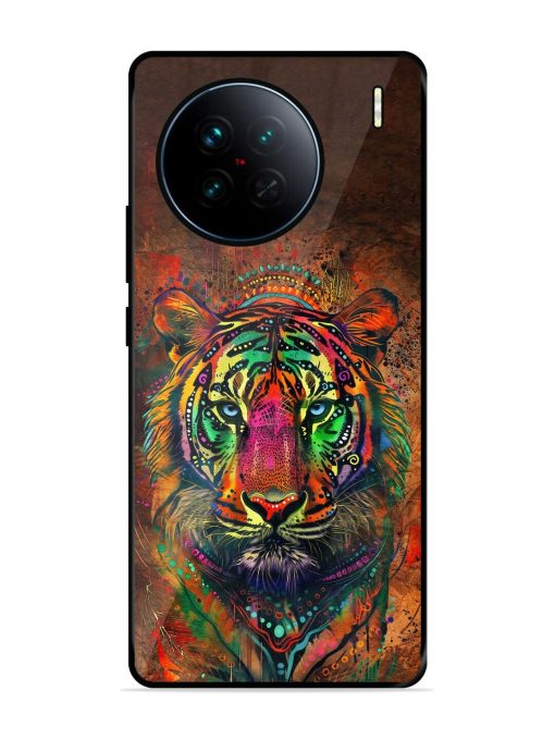 Cosmic Tiger Glossy Soft Edge Case for Vivo X90 Chachhi