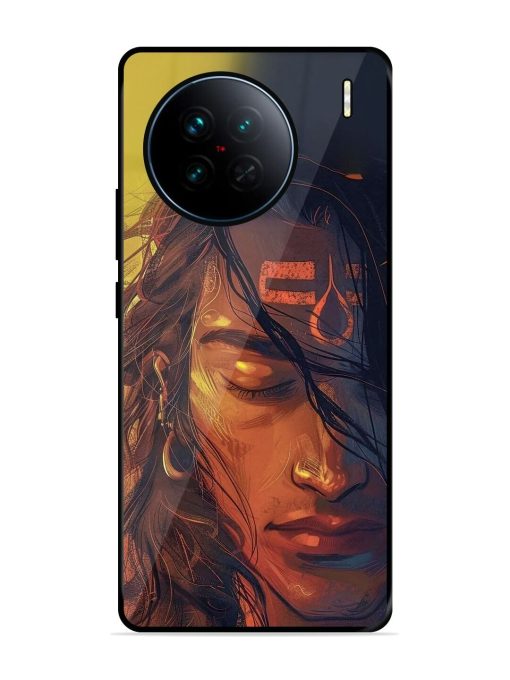 Tranquil Shiva Glossy Soft Edge Case for Vivo X90 Chachhi