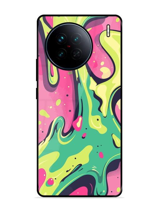 Gooey Grooves Glossy Soft Edge Case for Vivo X90 Chachhi