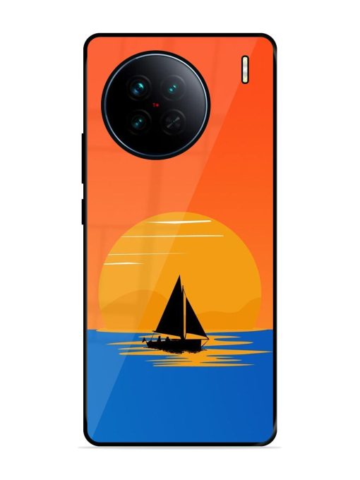 Sunset Sail Glossy Soft Edge Case for Vivo X90 Chachhi