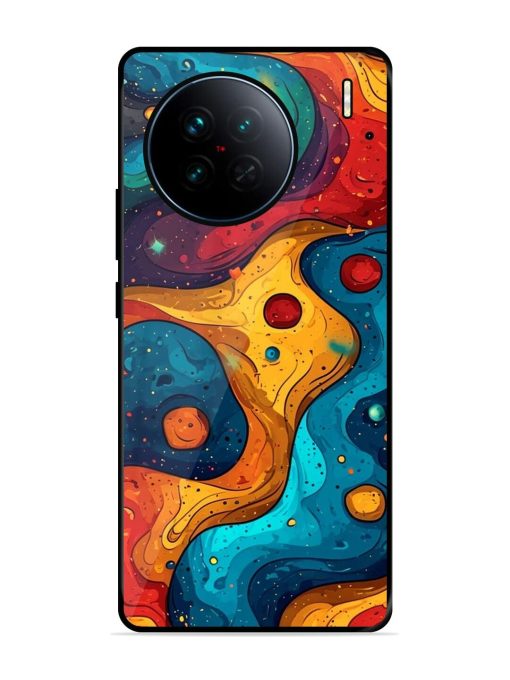 Cosmic Swirl Glossy Soft Edge Case for Vivo X90 Chachhi