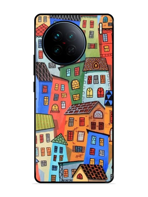 Rainbow House Glossy Soft Edge Case for Vivo X90