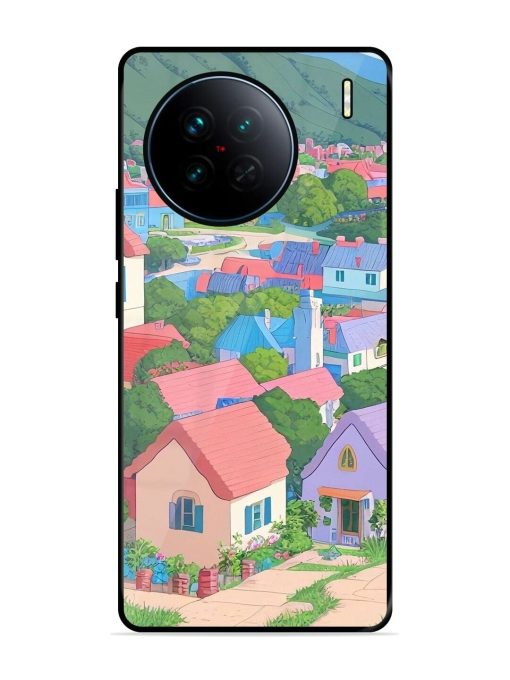 Pastel Paradise Glossy Soft Edge Case for Vivo X90