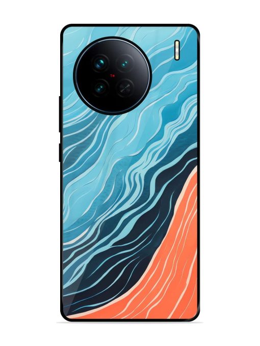 Oceanic Divide Glossy Soft Edge Case for Vivo X90 Chachhi