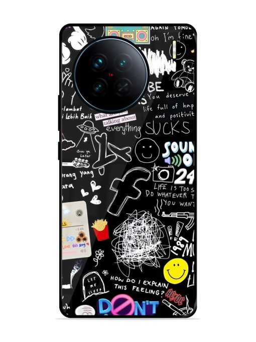 Doodle Diary Glossy Soft Edge Case for Vivo X90