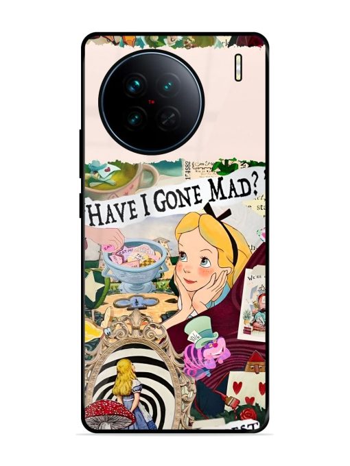 Mad Hatter'S Collage Glossy Soft Edge Case for Vivo X90