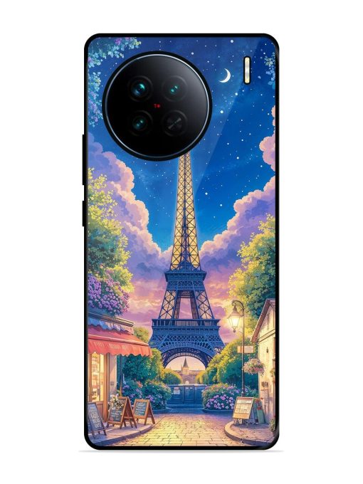 Twilight In Paris Glossy Soft Edge Case for Vivo X90 Chachhi