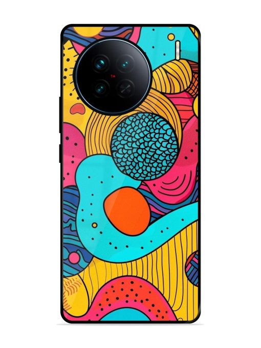 Psychedelic Patterns Glossy Soft Edge Case for Vivo X90 Chachhi