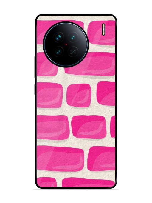 Pink Brick Wall Glossy Soft Edge Case for Vivo X90 Chachhi