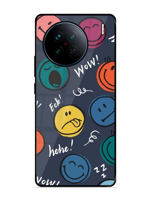 Emoticon Parade Glossy Soft Edge Case for Vivo X90 Chachhi