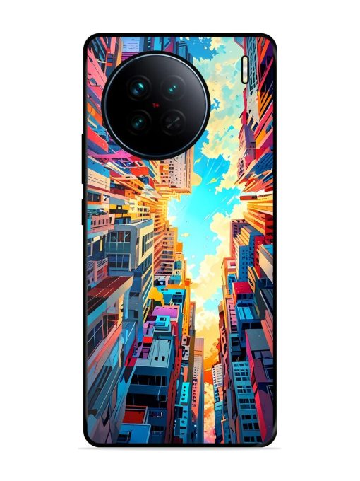 Skyward City Glossy Soft Edge Case for Vivo X90