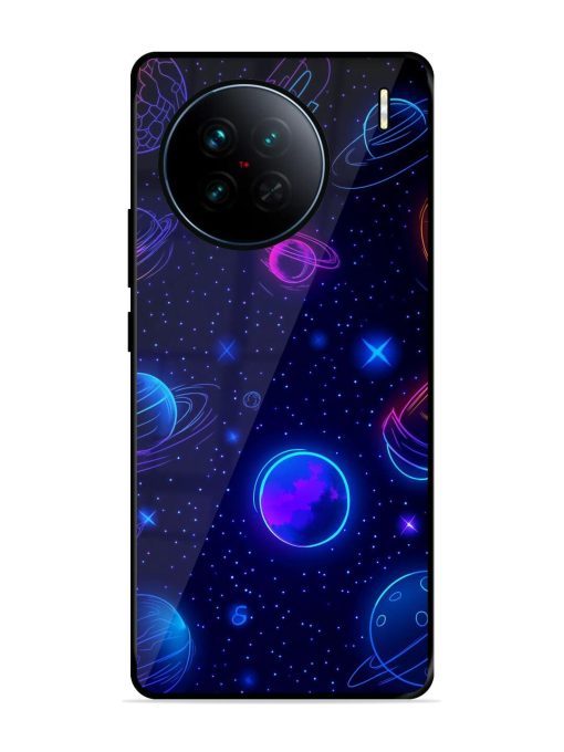 Neon Cosmos Glossy Soft Edge Case for Vivo X90 Chachhi