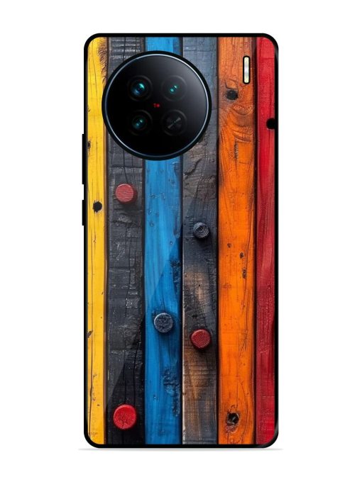 Rainbow Plank Glossy Soft Edge Case for Vivo X90 Chachhi