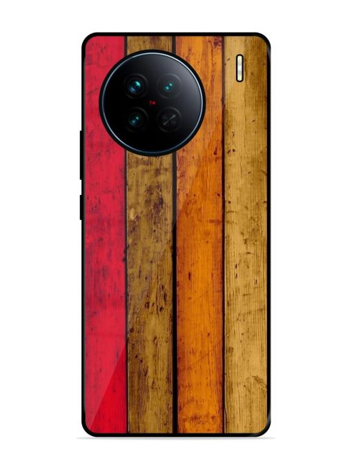 Colorful Woodgrain Glossy Soft Edge Case for Vivo X90