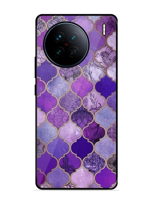 Purple Mosaic Magic Glossy Soft Edge Case for Vivo X90