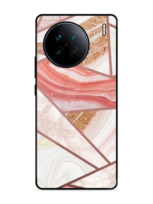 Rosy Mosaic Glossy Soft Edge Case for Vivo X90 Chachhi