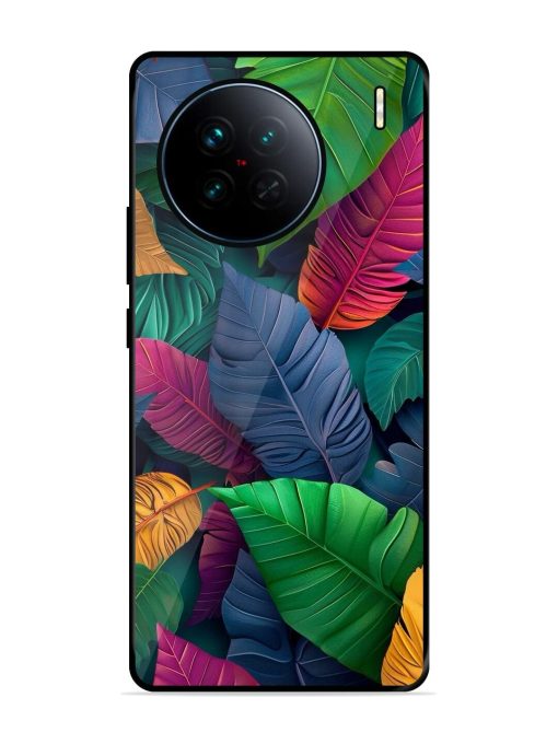 Tropical Tapestry Glossy Soft Edge Case for Vivo X90 Chachhi