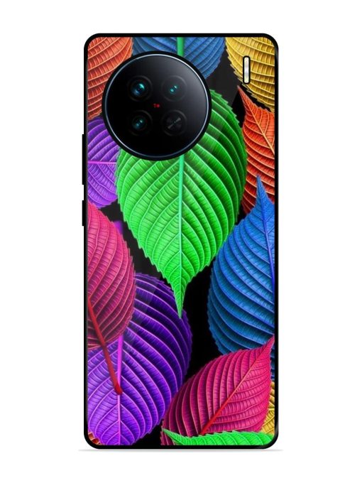 Rainbow Leaf Symphony Glossy Soft Edge Case for Vivo X90