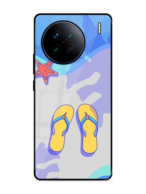 Sandy Toes And Salty Seas Glossy Soft Edge Case for Vivo X90 Chachhi