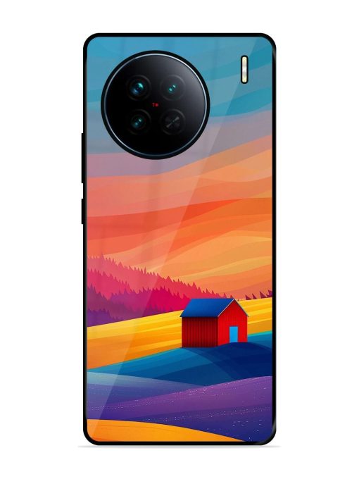 Sunset Solitude Glossy Soft Edge Case for Vivo X90 Chachhi