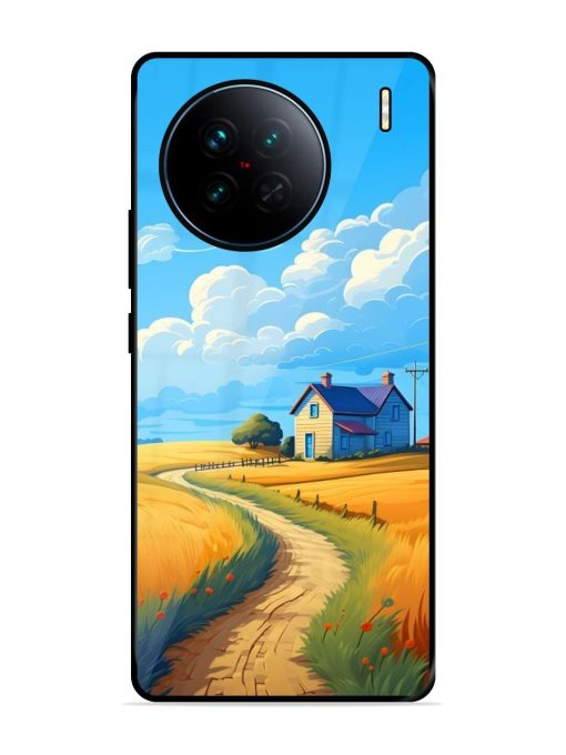 Countryside Cottage Glossy Soft Edge Case for Vivo X90 Chachhi