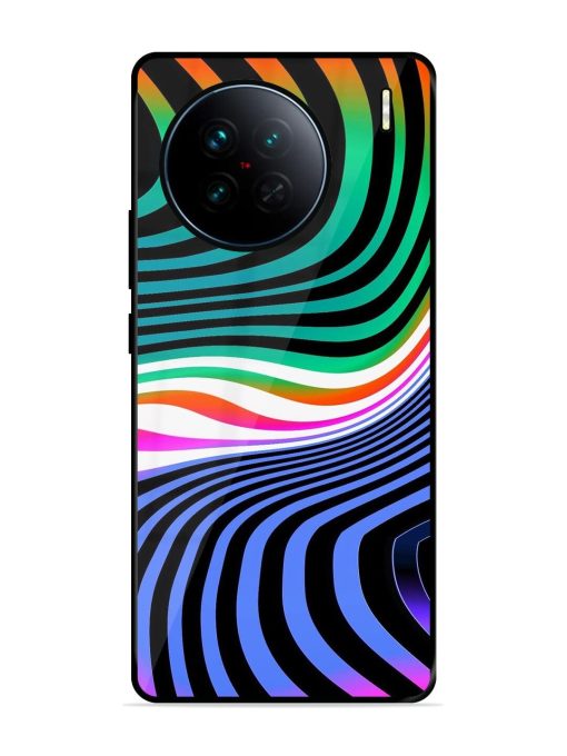 Psychedelic Waves Glossy Soft Edge Case for Vivo X90 Chachhi