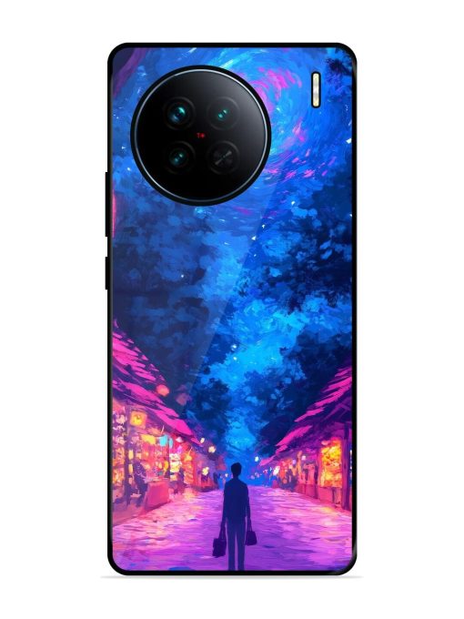 Neon Nightscape Glossy Soft Edge Case for Vivo X90 Chachhi