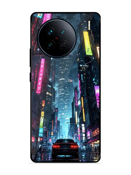 Neon Nightscape Glossy Soft Edge Case for Vivo X90