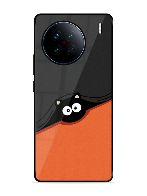 Peek-A-Boo Kitty Glossy Soft Edge Case for Vivo X90 Chachhi