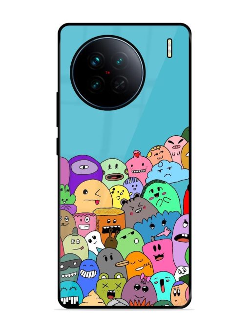 Monster Mash Glossy Soft Edge Case for Vivo X90 Chachhi