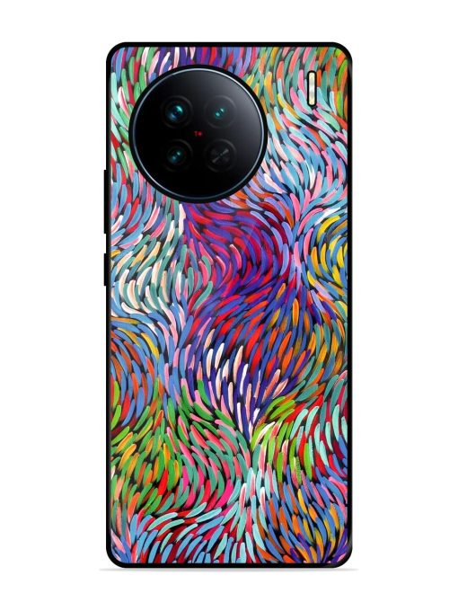 Vibrant Waves Glossy Soft Edge Case for Vivo X90 Chachhi