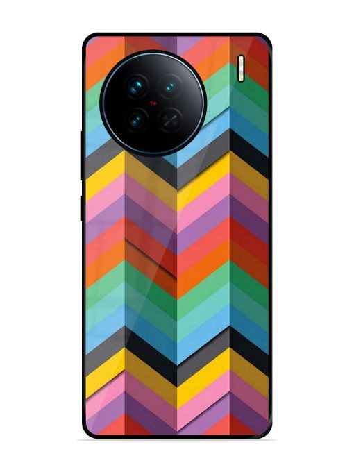 Colorful Zigzag Glossy Soft Edge Case for Vivo X90 Chachhi