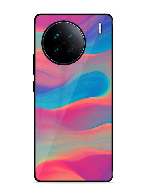 Wavy Wonder Glossy Soft Edge Case for Vivo X90 Chachhi