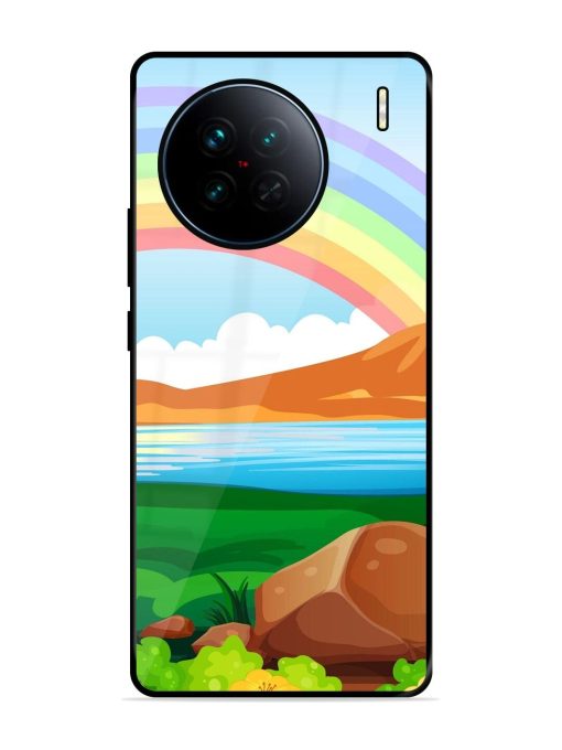 Rainbow Over The Lake Glossy Soft Edge Case for Vivo X90 Chachhi